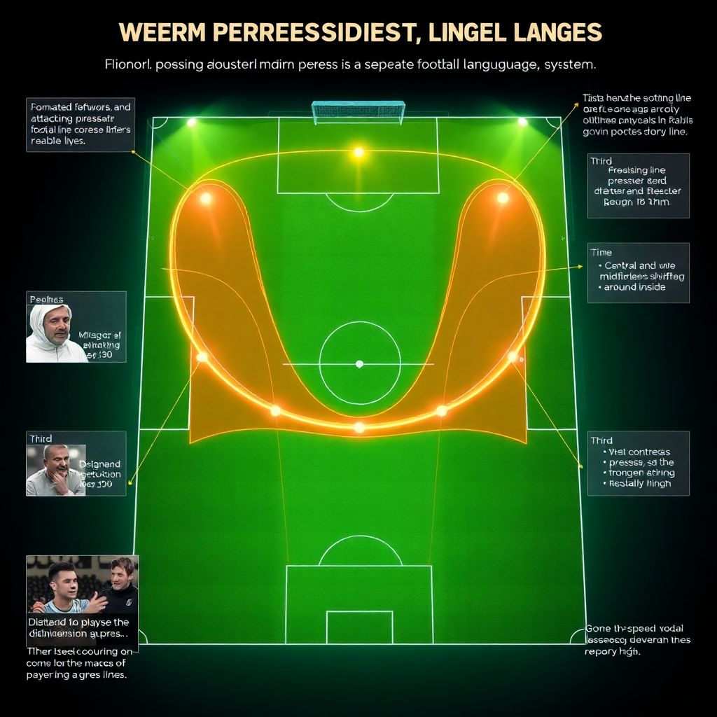 Графика тактики: визуализация линий давления на футбольном поле