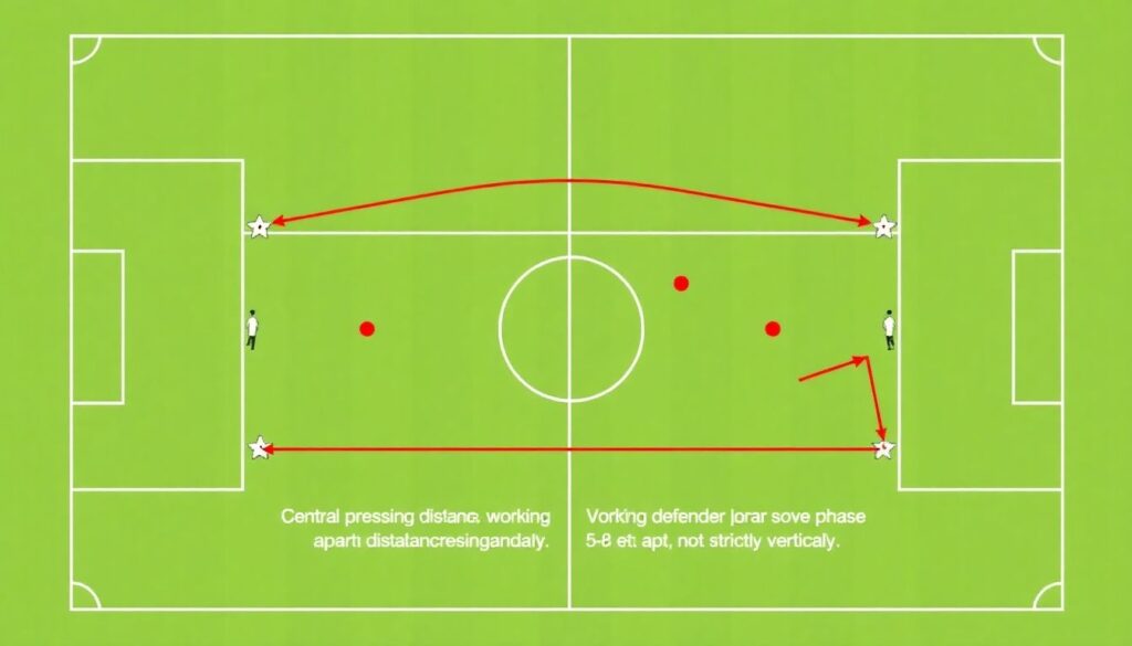 Парный прессинг: как работать парой защитник–опорник на подстраховке - иллюстрация